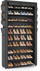 Shoe Shelves with Protective Covers