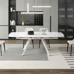 79 Hobart Oval Dining Table for 6-8 with Contemporary Design